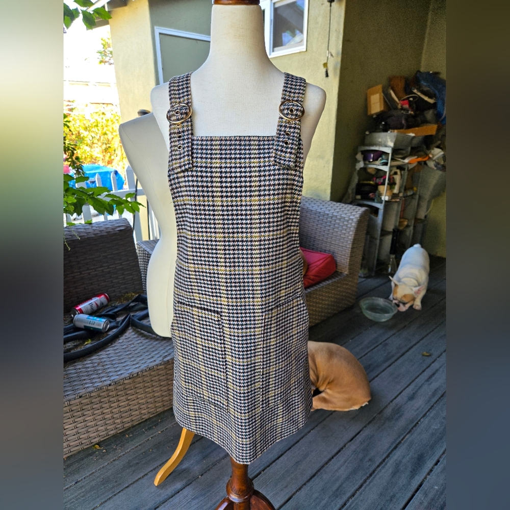 Forever 21 Plaid Pinafore Overall Dress – Size S